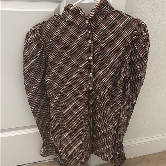 Veronica Beard Isabel plaid blouse - Picture 3 of 4